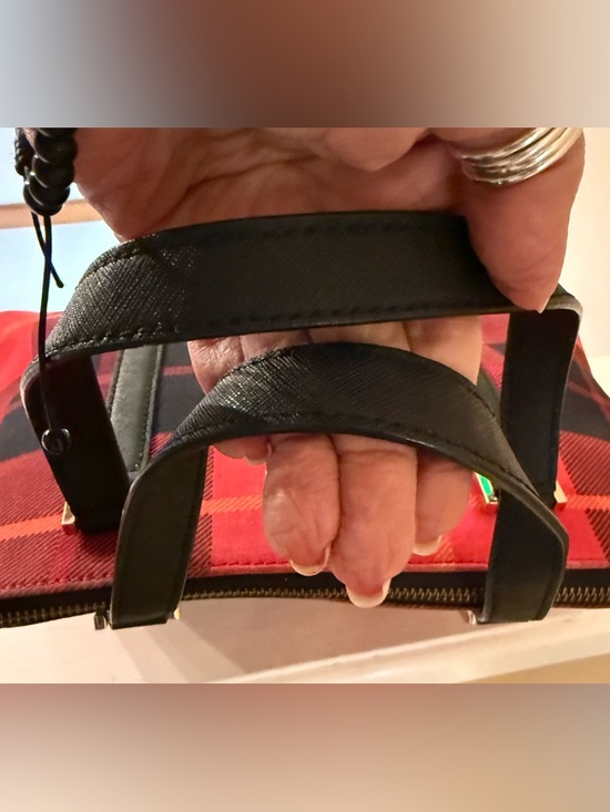 KATE SPADE NEWBURY RED TARTAN PLAID TOP HANDLE CROSSBODY RACHELLE SATCHEL (EUC) - Picture 12 of 15